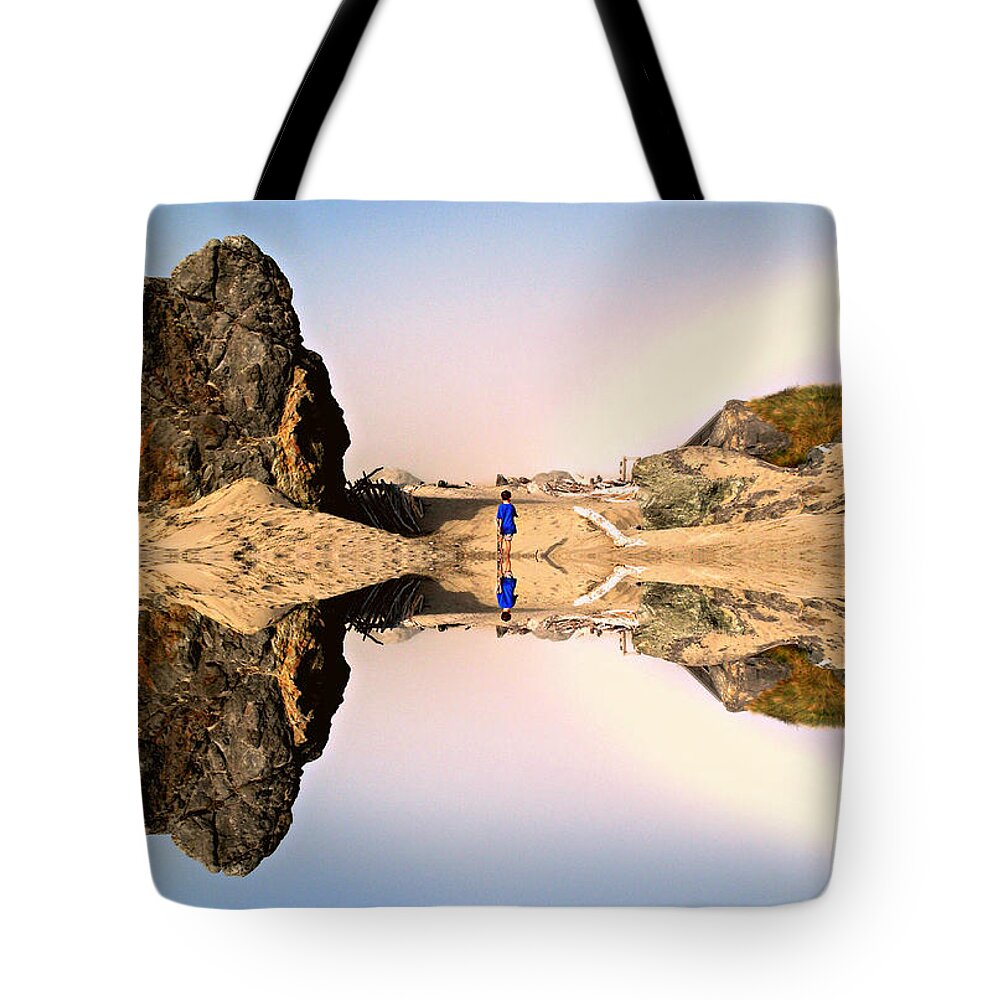 Blue Tote Bag featuring the photograph Blue Reflections by Micki Findlay