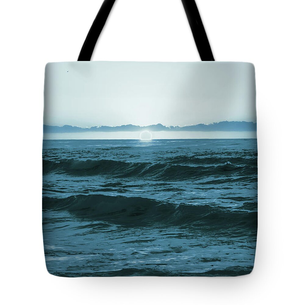  Blue Tote Bag featuring the photograph Blue Sunset by Local Snaps Photography