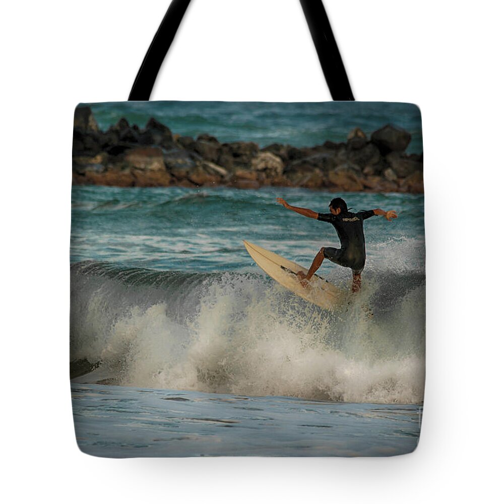 Beach Tote Bag featuring the photograph Blue Tide by Eye Olating Images