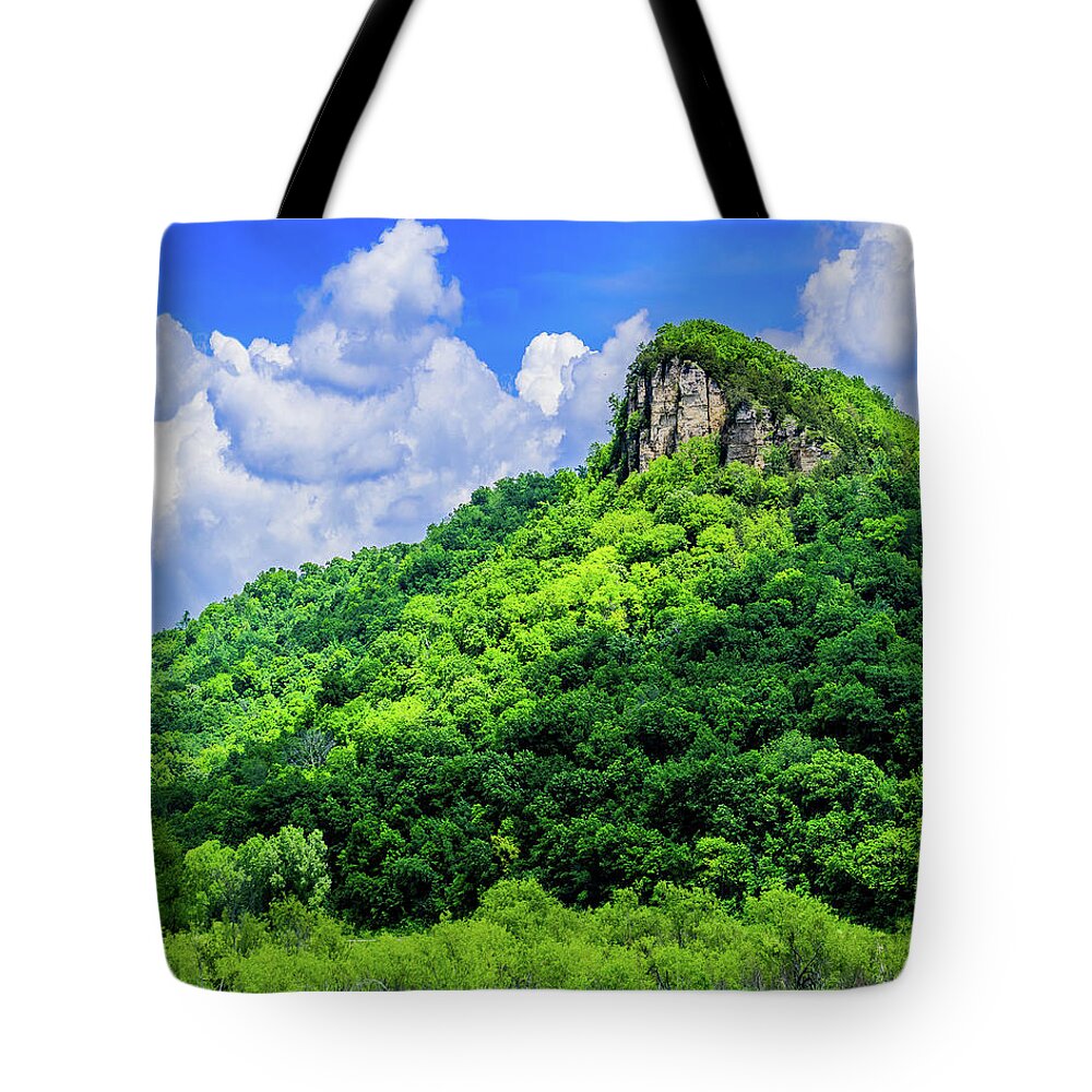 Bluff Tote Bag featuring the photograph Bluff View by Phil S Addis