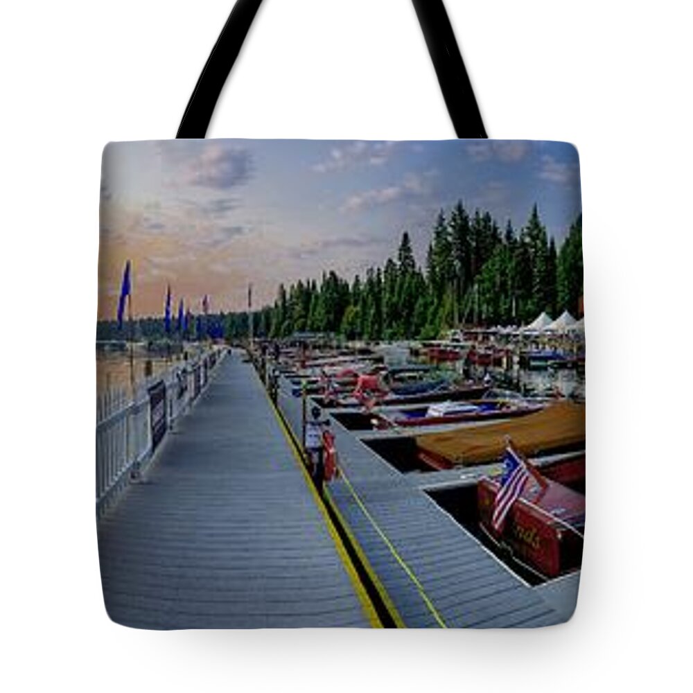 Boat Tote Bag featuring the photograph Boat Show Dawn by Steven Lapkin