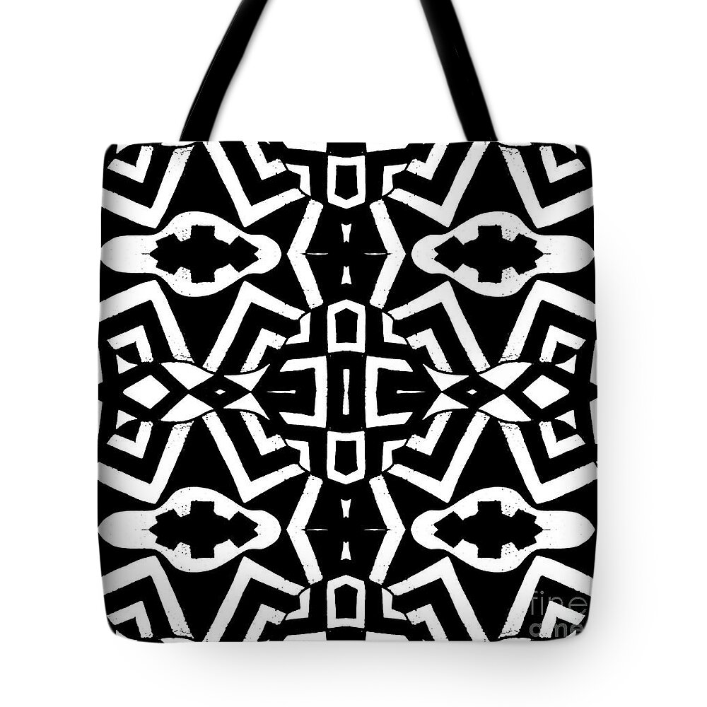Black And White Tote Bag featuring the drawing Bold In Black And White by Helena Tiainen