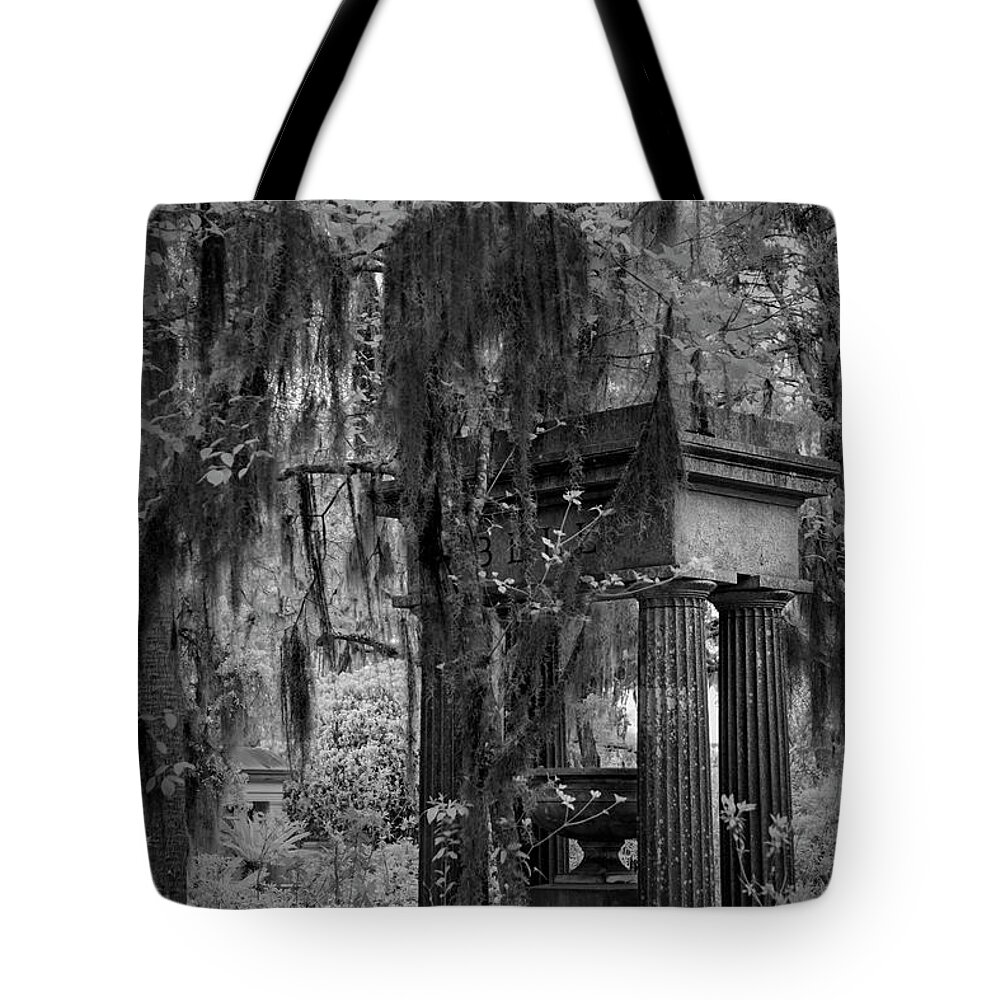 Cemetary Tote Bag featuring the photograph Bonaventure Graves by Jon Glaser