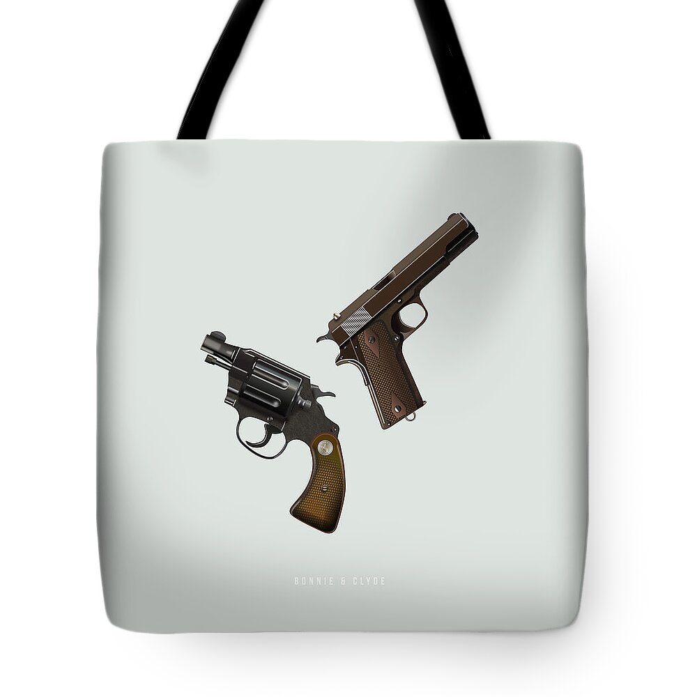 Bonnie And Clyde Tote Bag featuring the digital art Bonnie and Clyde - Alternative Movie Poster by Movie Poster Boy