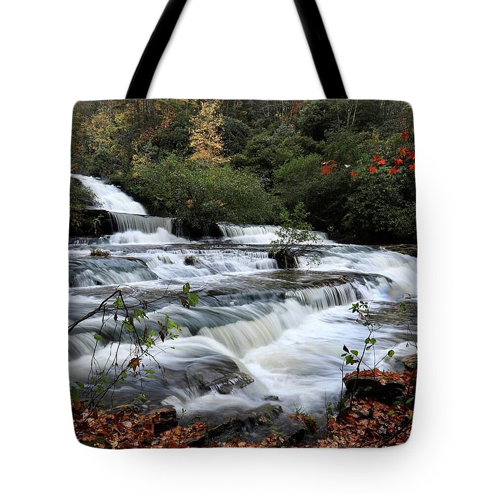 Boushell Falls Tote Bag featuring the photograph Boushell Falls by Chris Berrier