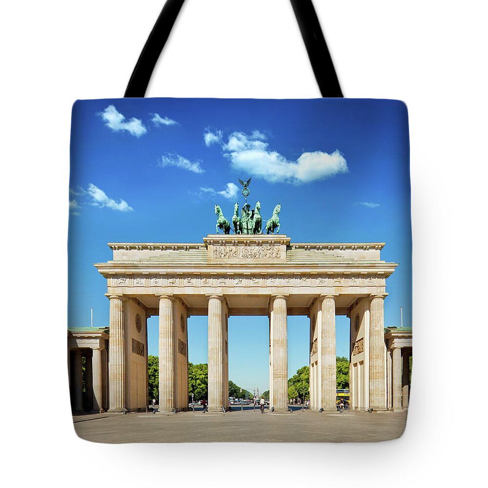 Horse Tote Bag featuring the photograph Brandenburg Gate, Berlin by Nikada