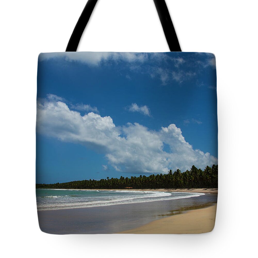 Bahia State Tote Bag featuring the photograph Brazil, Boipeba Island, Cueira Beach by Aldo Pavan