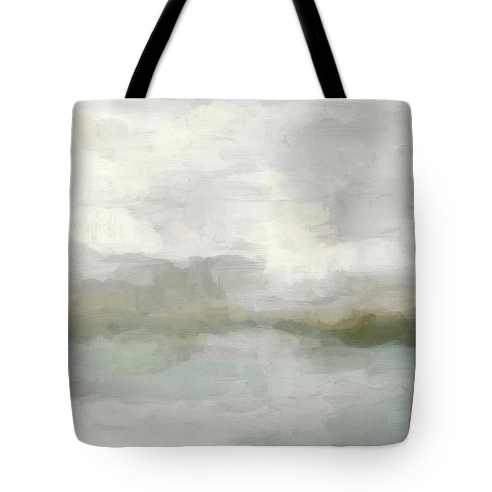 Light Teal Tote Bag featuring the painting Break in the Weather II by Rachel Elise