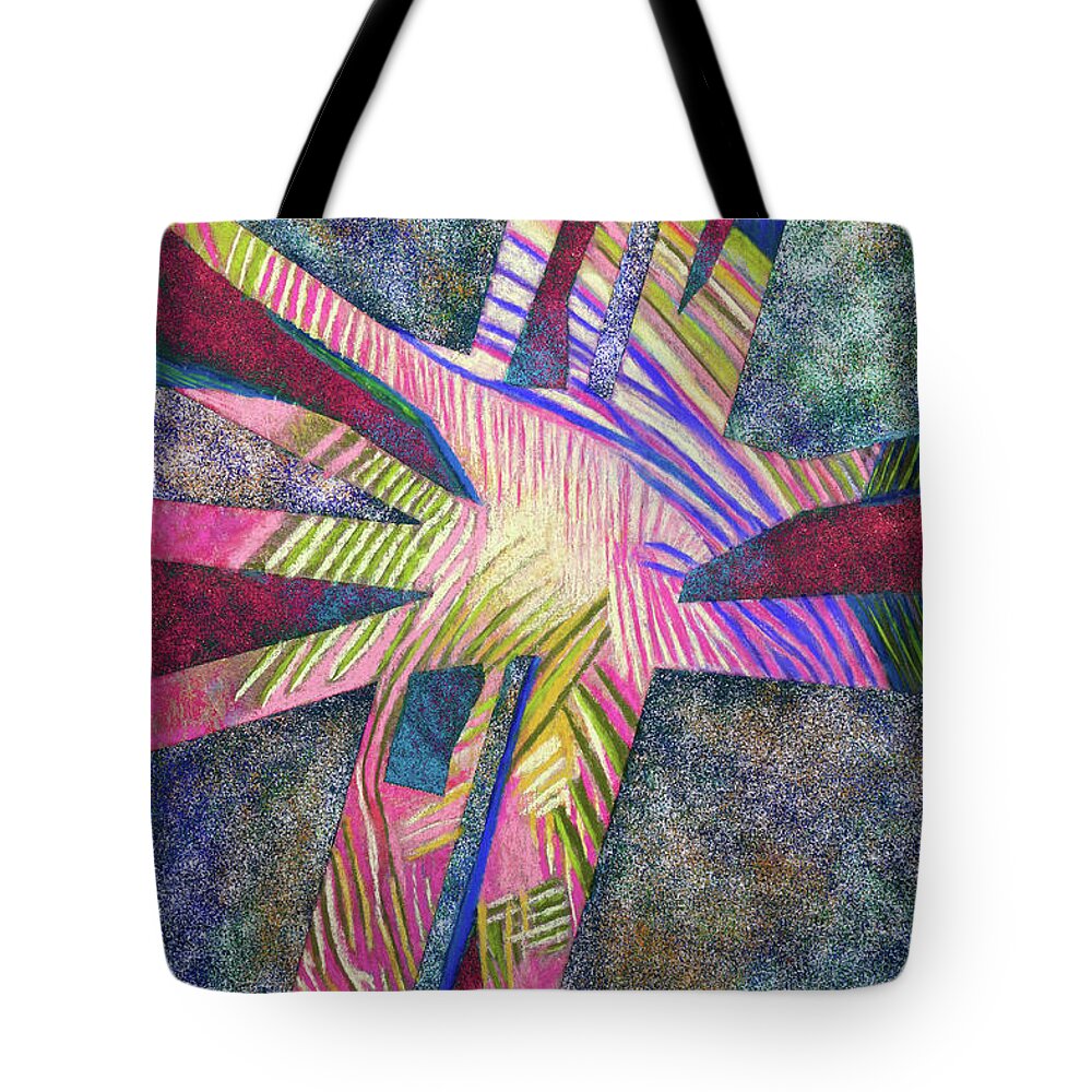  Tote Bag featuring the painting Breaking Through by Polly Castor
