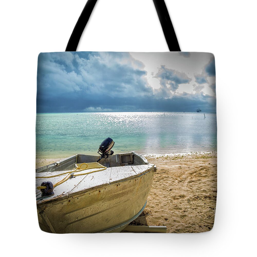 Cook Islands Tote Bag featuring the photograph Brewing by Becqi Sherman