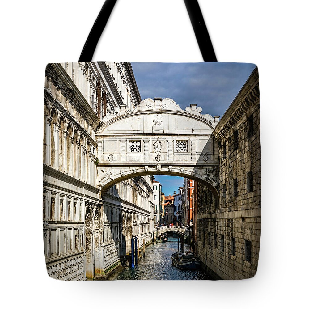 Bridge Tote Bag featuring the photograph Bridge of Sighs, Venezia, Italy by Lyl Dil Creations