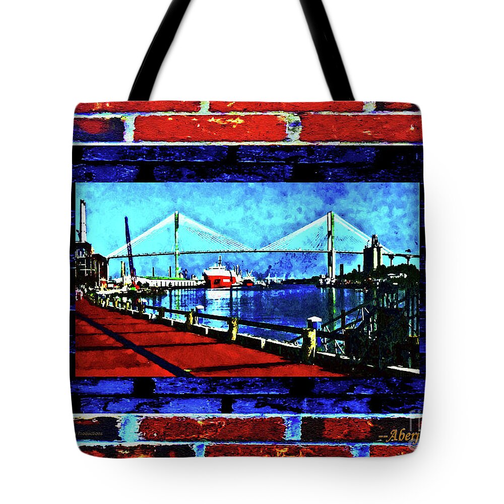 Ships Tote Bag featuring the photograph Bridges and Walls by Aberjhani