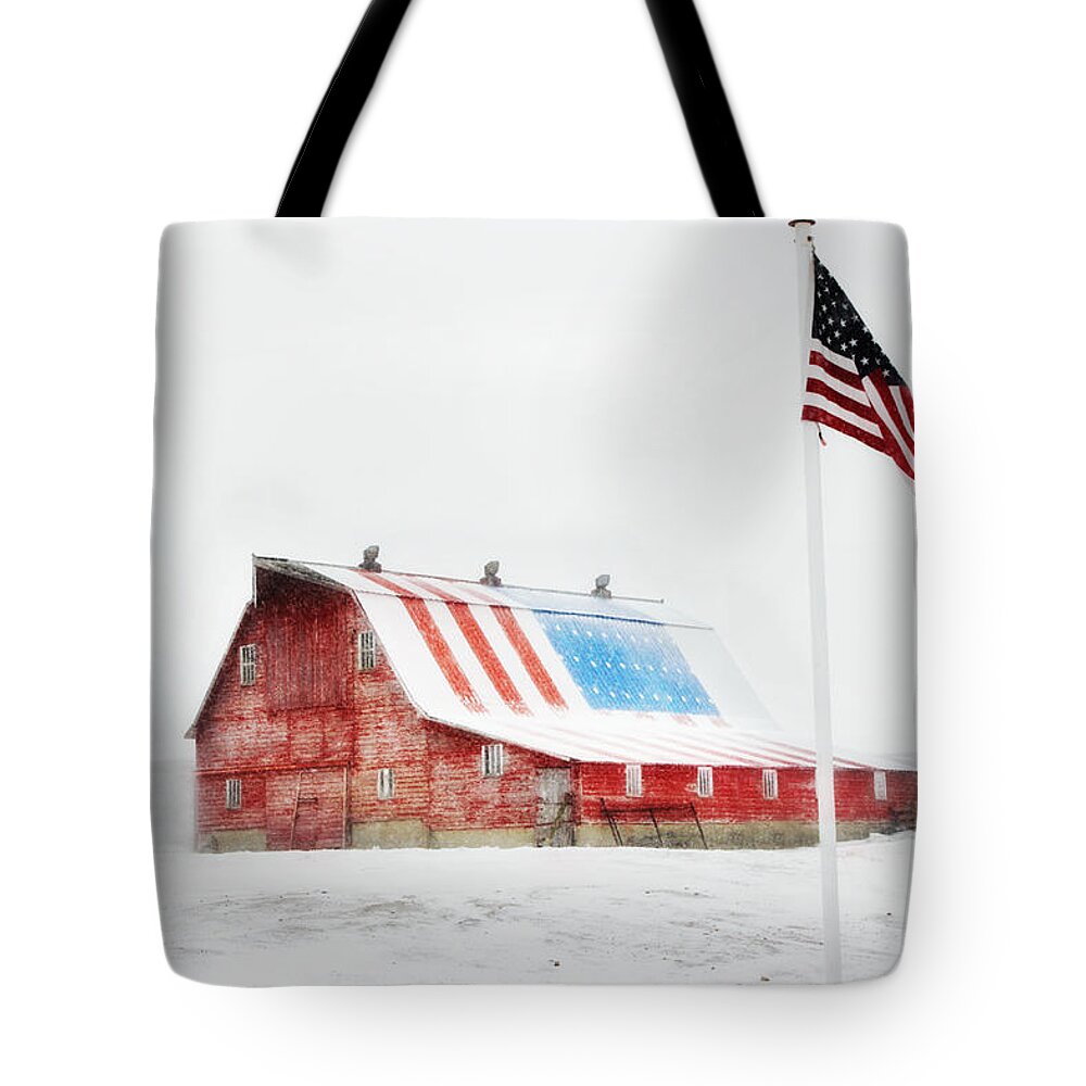 Barn Addict Tote Bag featuring the photograph Brisk American Morning by Julie Hamilton