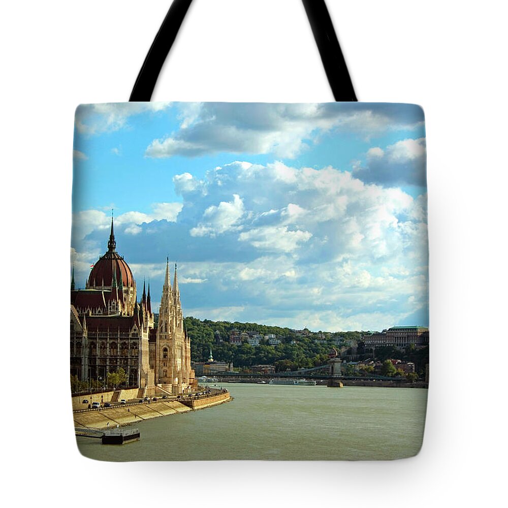 Gothic Style Tote Bag featuring the photograph Budapest Afternoon by Aginger