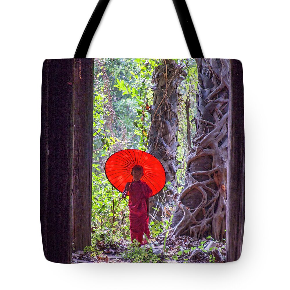 Monk Tote Bag featuring the photograph Budita by Mache Del Campo