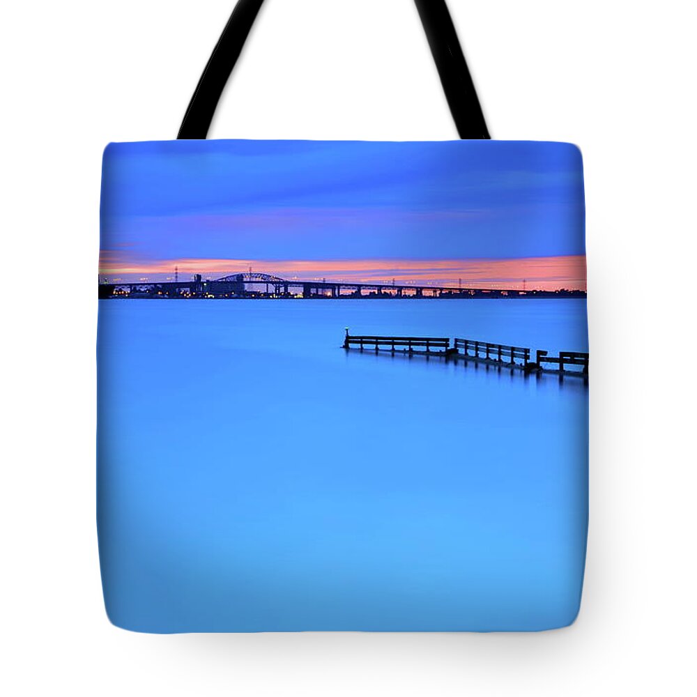 Tranquility Tote Bag featuring the photograph Burlington Bay by All Rights Are Reserved And Copywritt Ed To