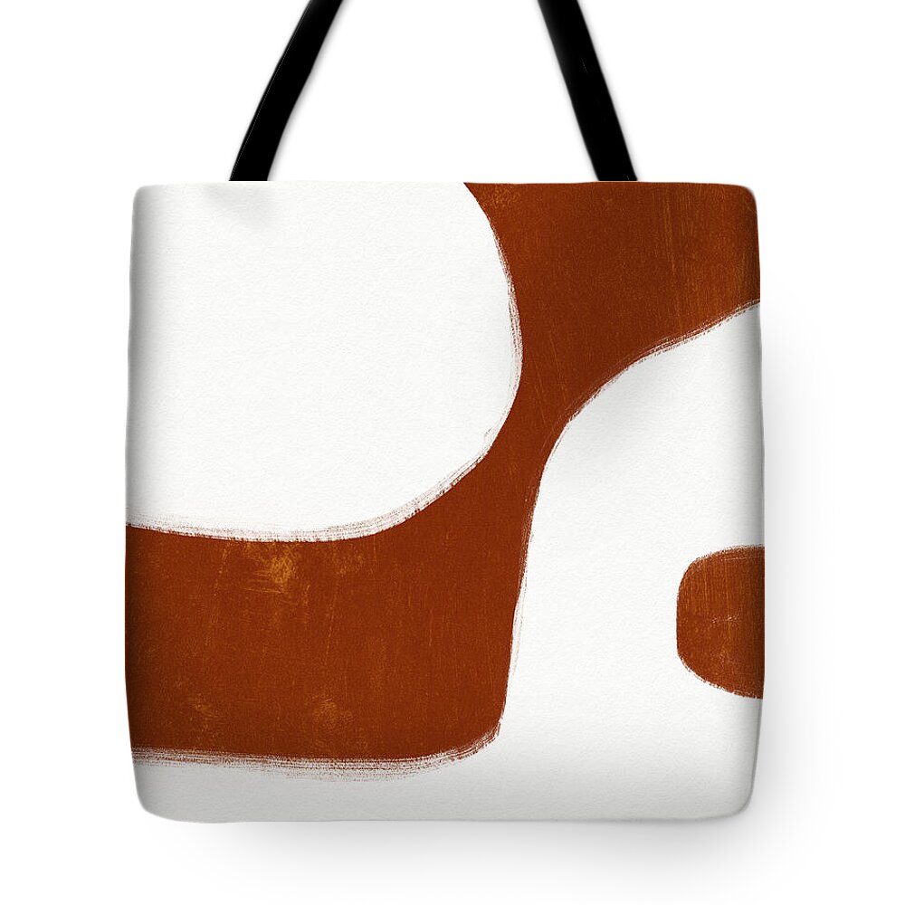 Modern Tote Bag featuring the painting Burnt Orange Drift 1- Art by Linda Woods by Linda Woods