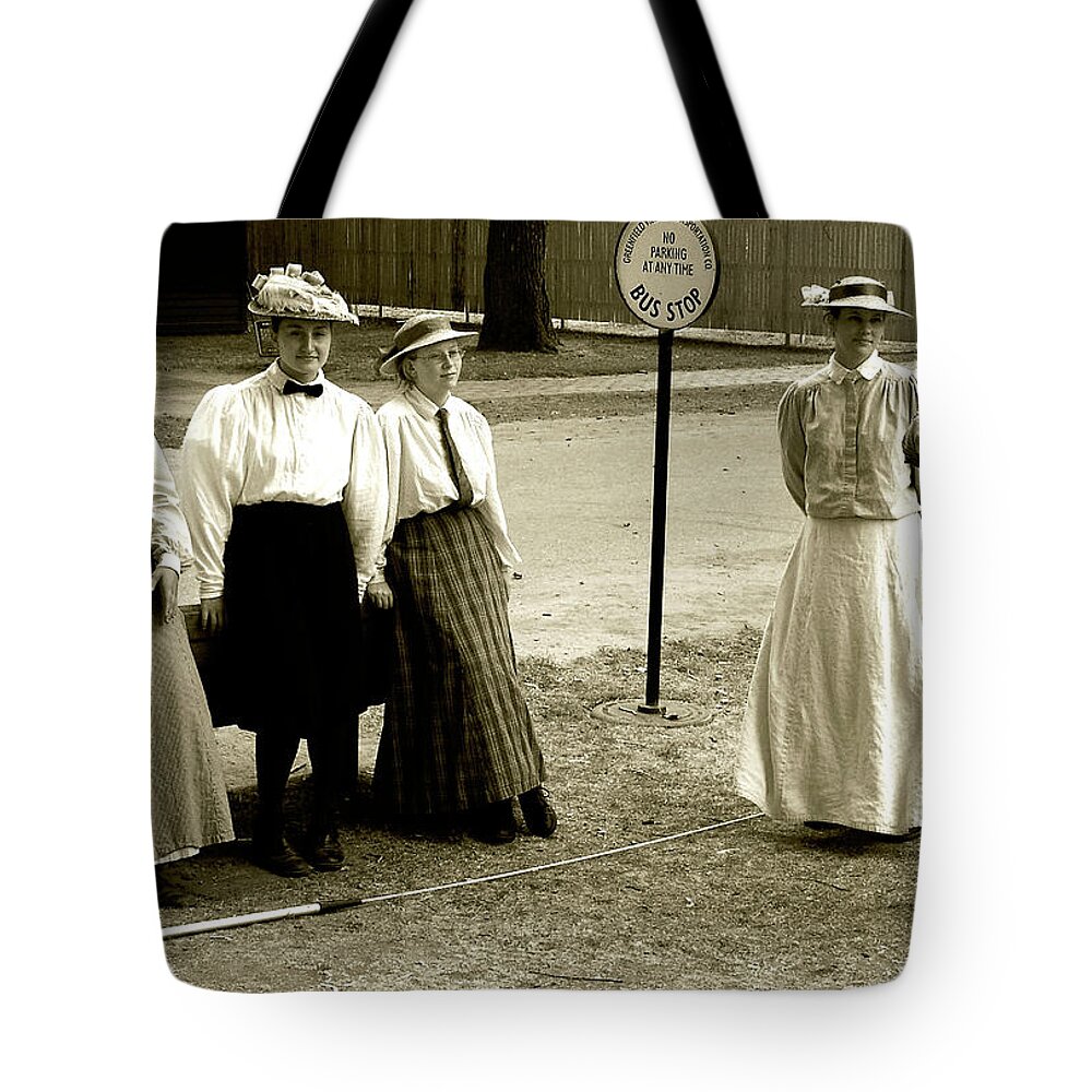  Tote Bag featuring the photograph Bus Stop Serenade by Rein Nomm