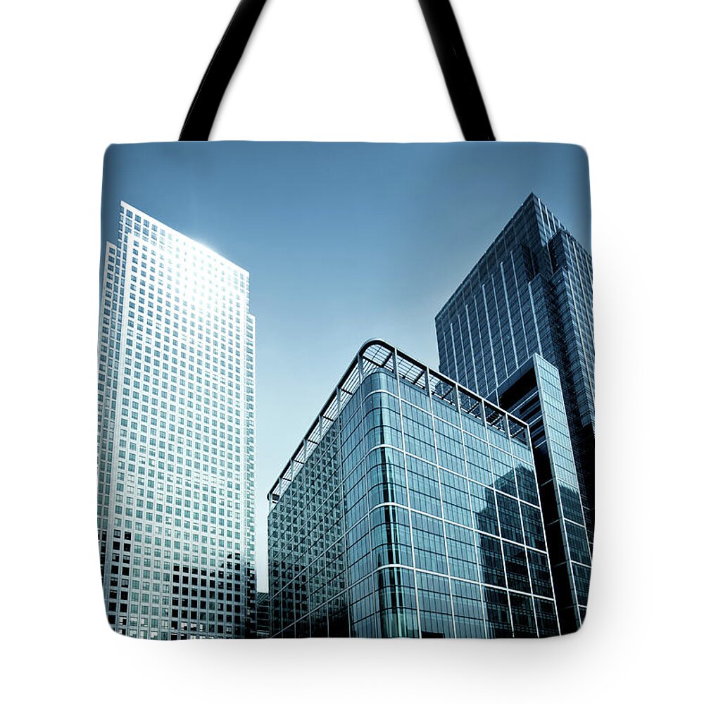 Corporate Business Tote Bag featuring the photograph Business Towers by Nikada
