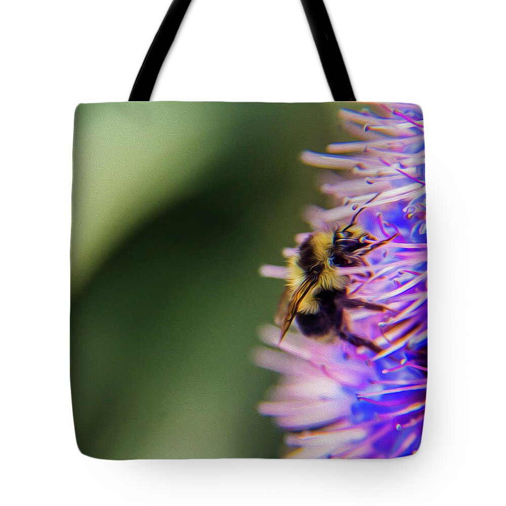 Bee Tote Bag featuring the photograph Busy bee by Stuart Manning