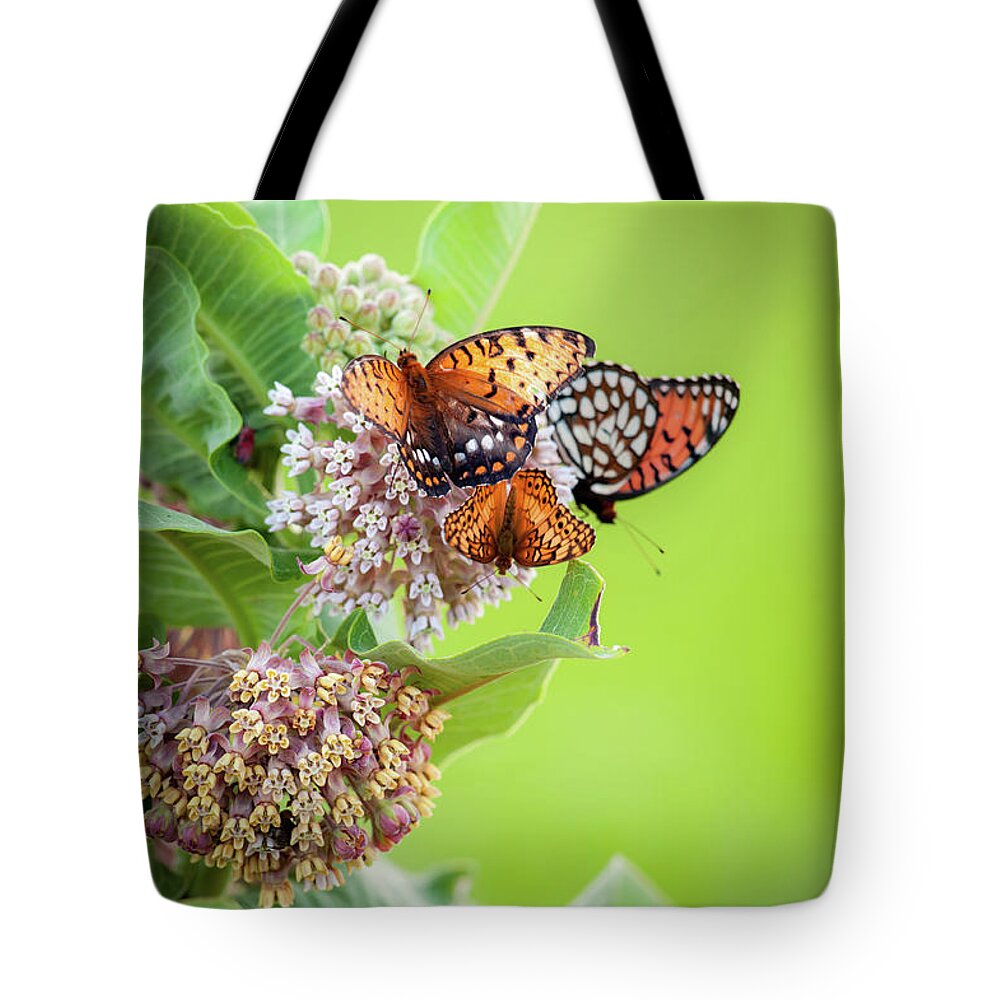 Chase County Tote Bag featuring the photograph Butterfly Buffet II by Jeff Phillippi