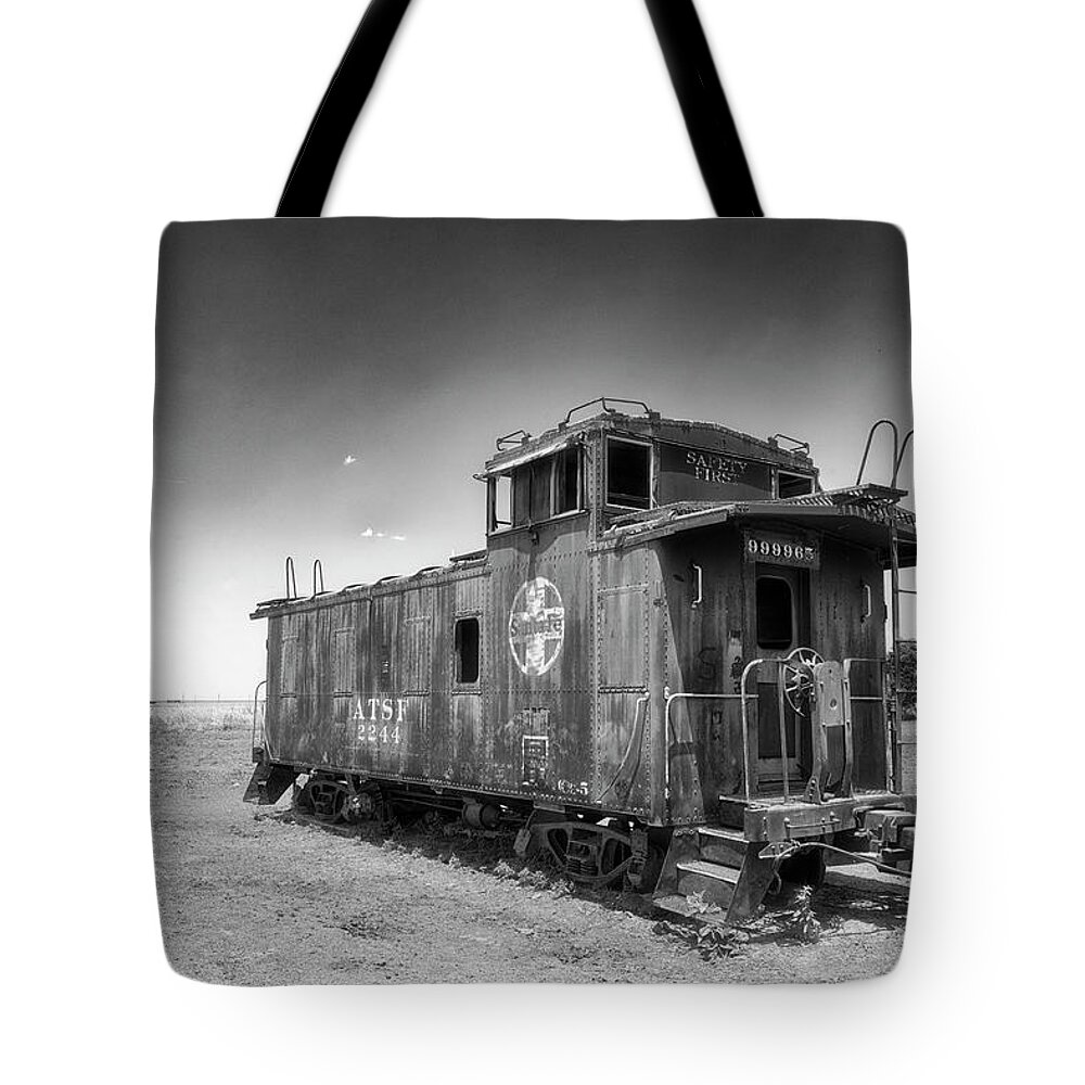 Caboose Tote Bag featuring the photograph Caboose by Russell Pugh