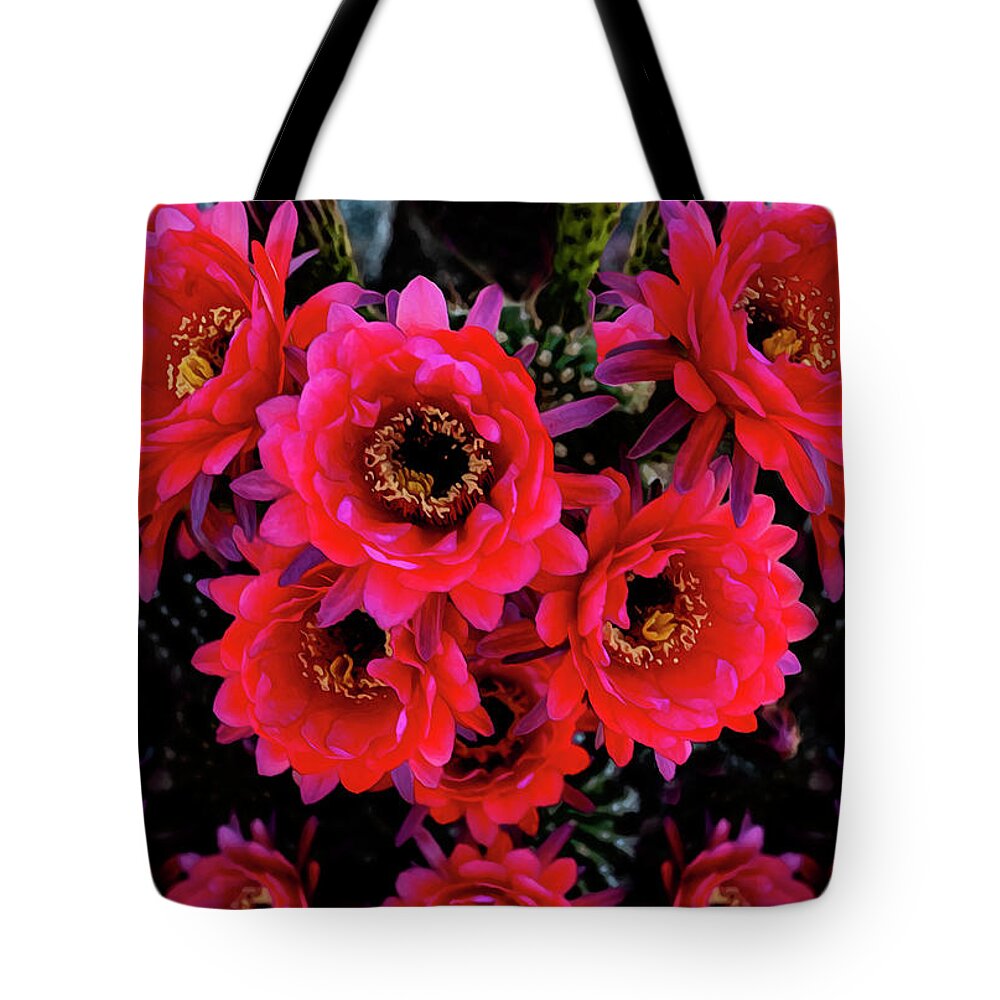Cactus Tote Bag featuring the photograph Cactus Flower Paintography by Anthony Jones