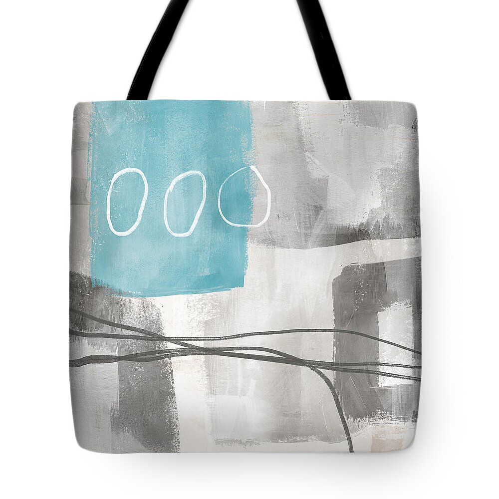 Abstract Tote Bag featuring the mixed media Calm Abstract 2- Art by Linda Woods by Linda Woods