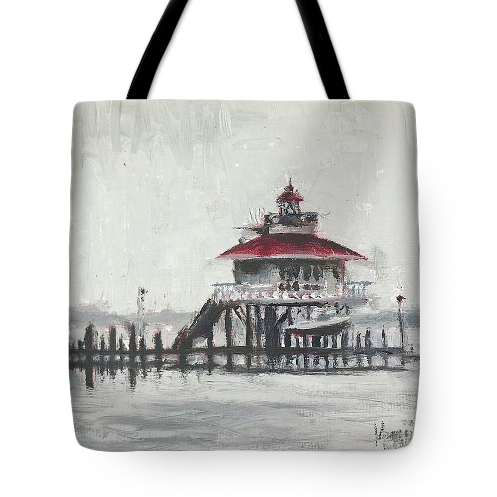 Impressionism Tote Bag featuring the painting Cambridge Light in Rain by Maggii Sarfaty