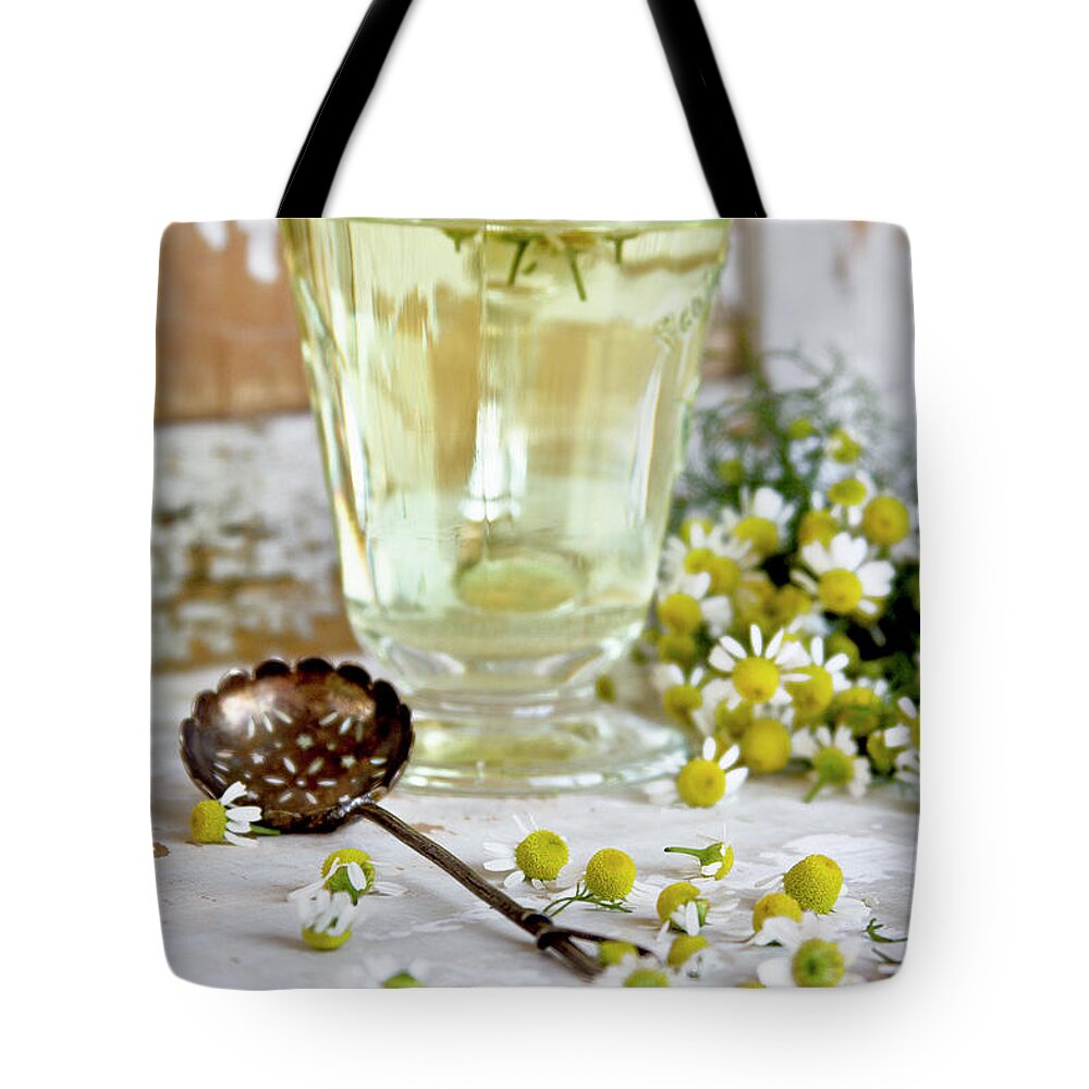 Vilnius Tote Bag featuring the photograph Camomille Tea by ©tasty Food And Photography