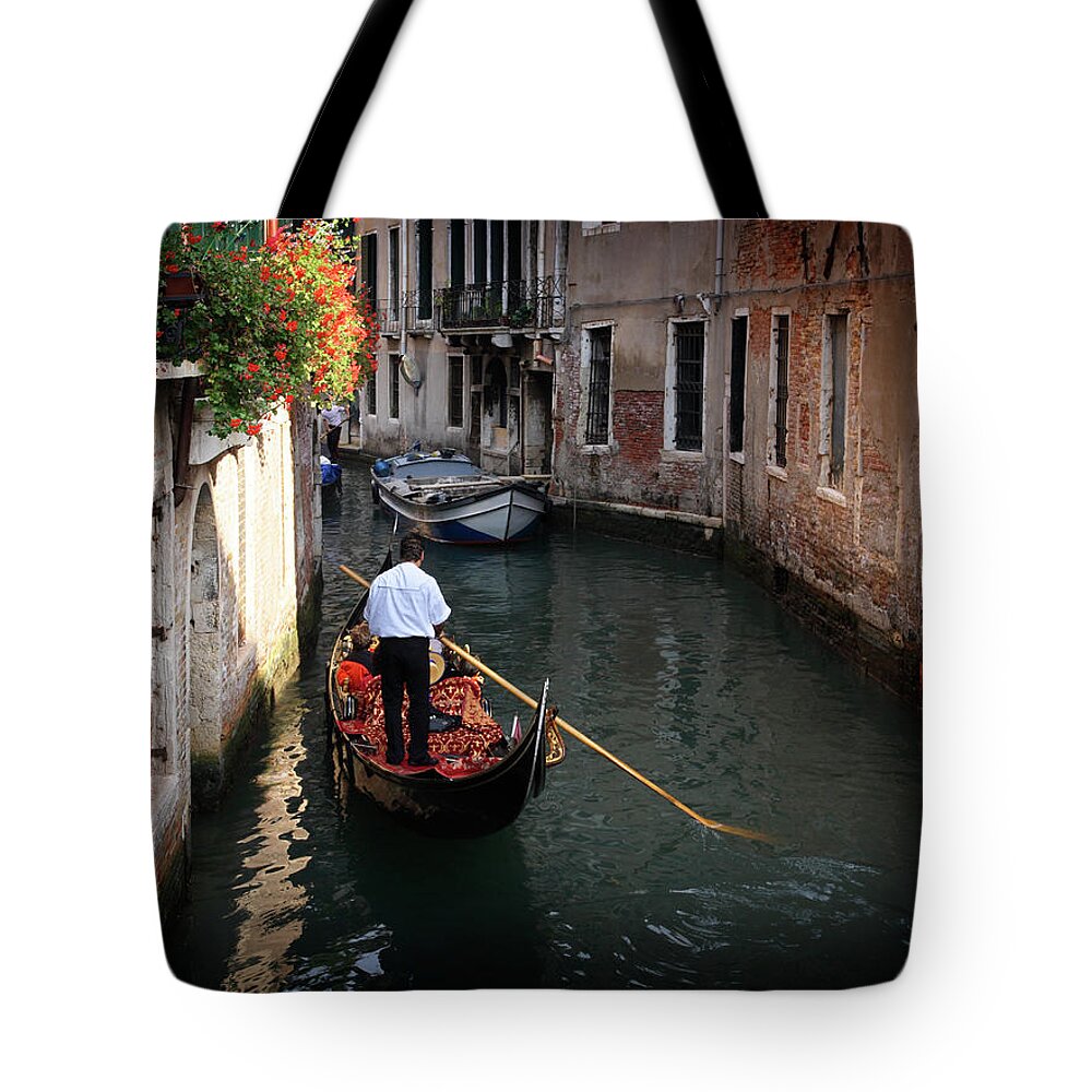 Italian Culture Tote Bag featuring the photograph Canals Of Venice by Dny59