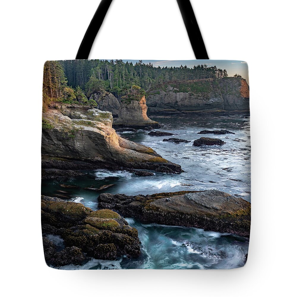 Adventure Tote Bag featuring the photograph Cape Flattery by Ed Clark