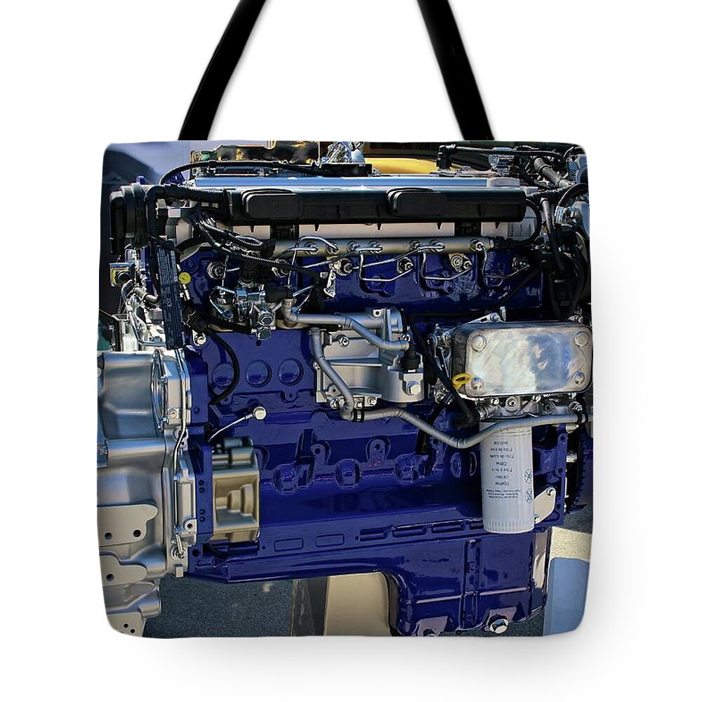 Engine Tote Bag featuring the photograph Car engine by Martin Smith