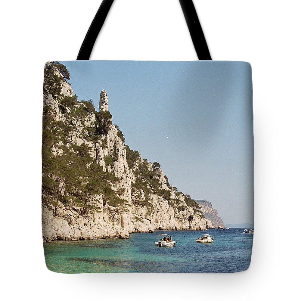 Scenics Tote Bag featuring the photograph Cassis Calanque Den Vau by Pascal Poggi