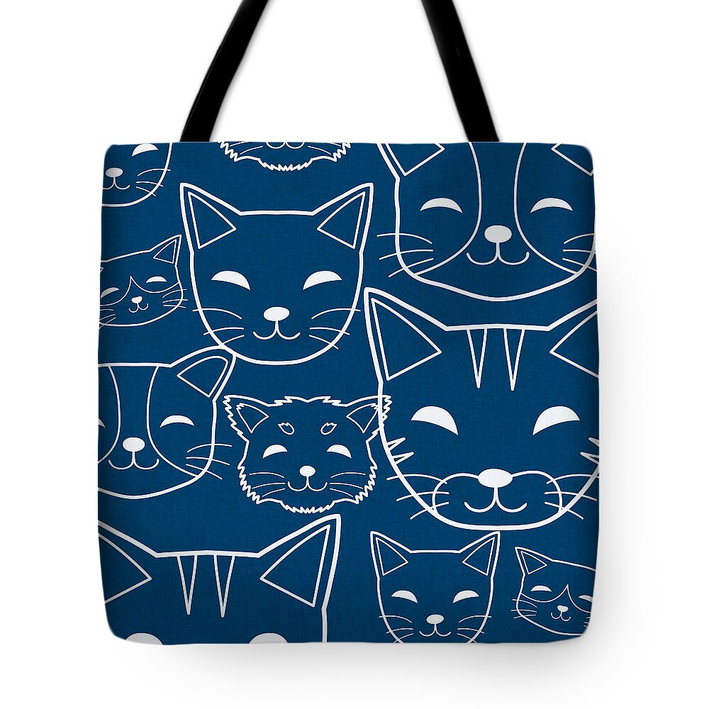 Cats Tote Bag featuring the digital art Cats- Art by Linda Woods by Linda Woods