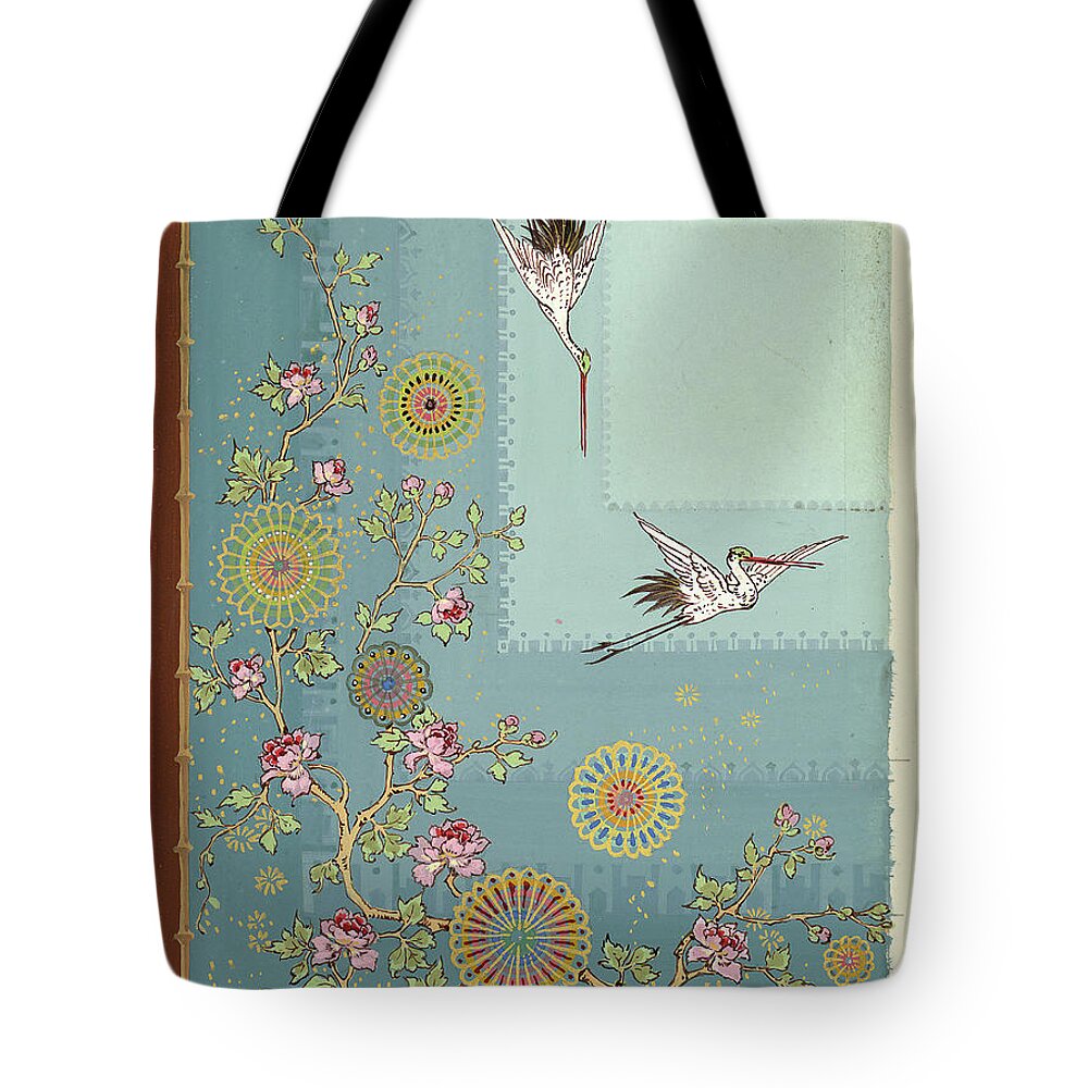  Tote Bag featuring the painting Ceiling Design, Union League by George Herzog