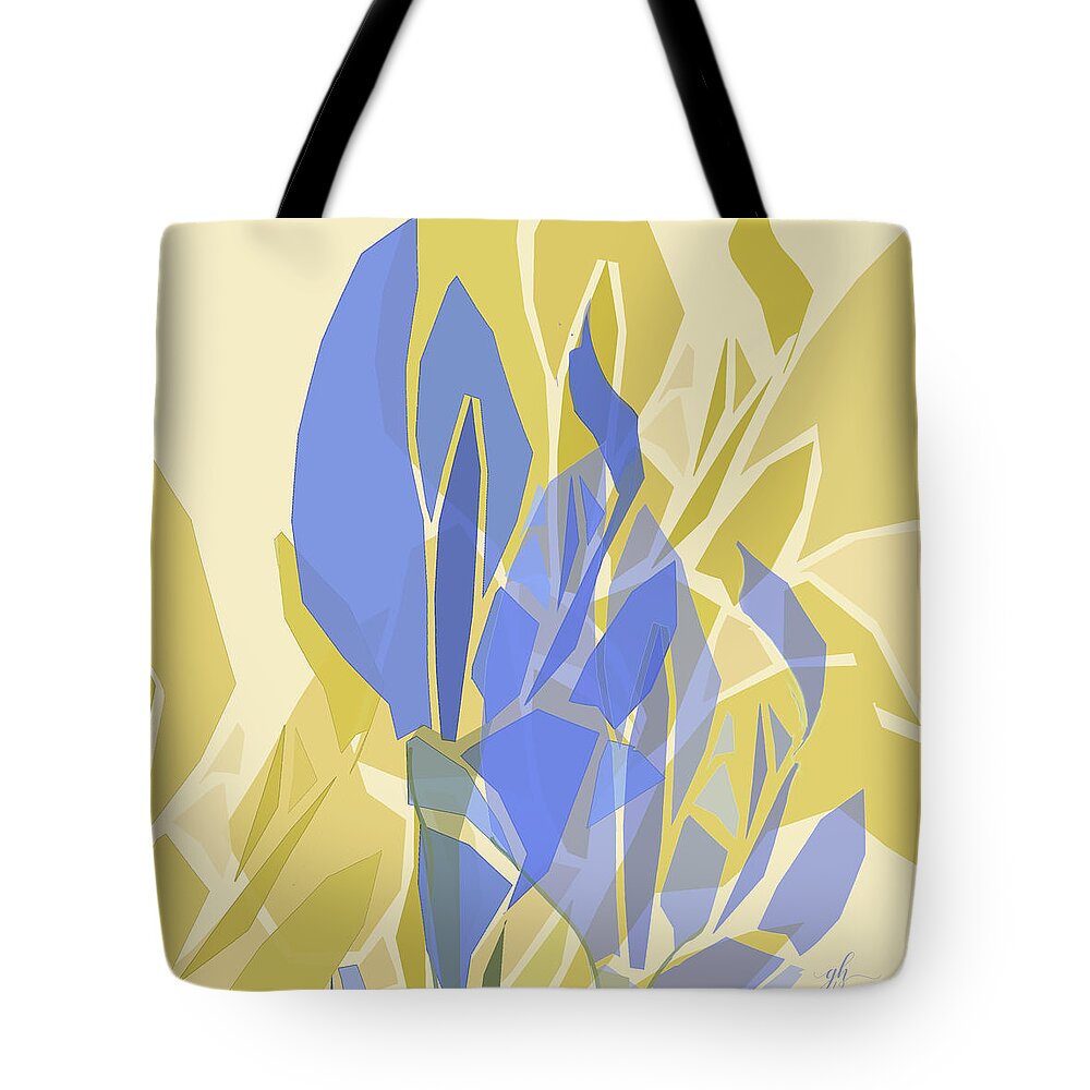 Floral Tote Bag featuring the digital art Chanson by Gina Harrison