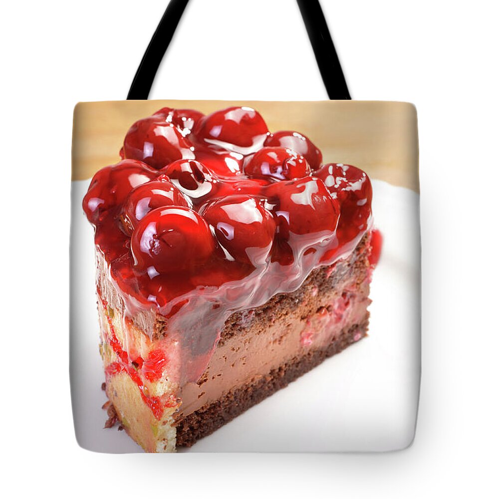 Cherry Tote Bag featuring the photograph Cherry Cake by Imagedepotpro