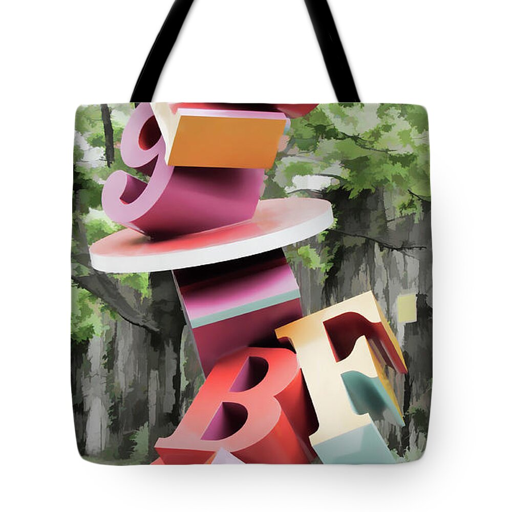 Chicago Tote Bag featuring the photograph Chicago at Navy Pier Sculpture by Roberta Byram