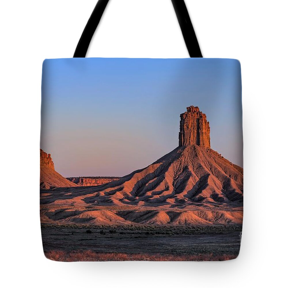 Butte Tote Bag featuring the photograph Chimney Rock Butte by Jaime Miller