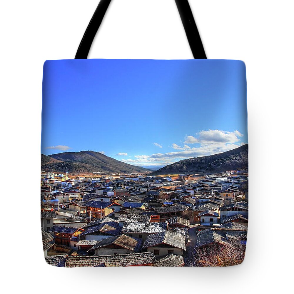 Old Town Tote Bag featuring the photograph China by Seng Chye Teo