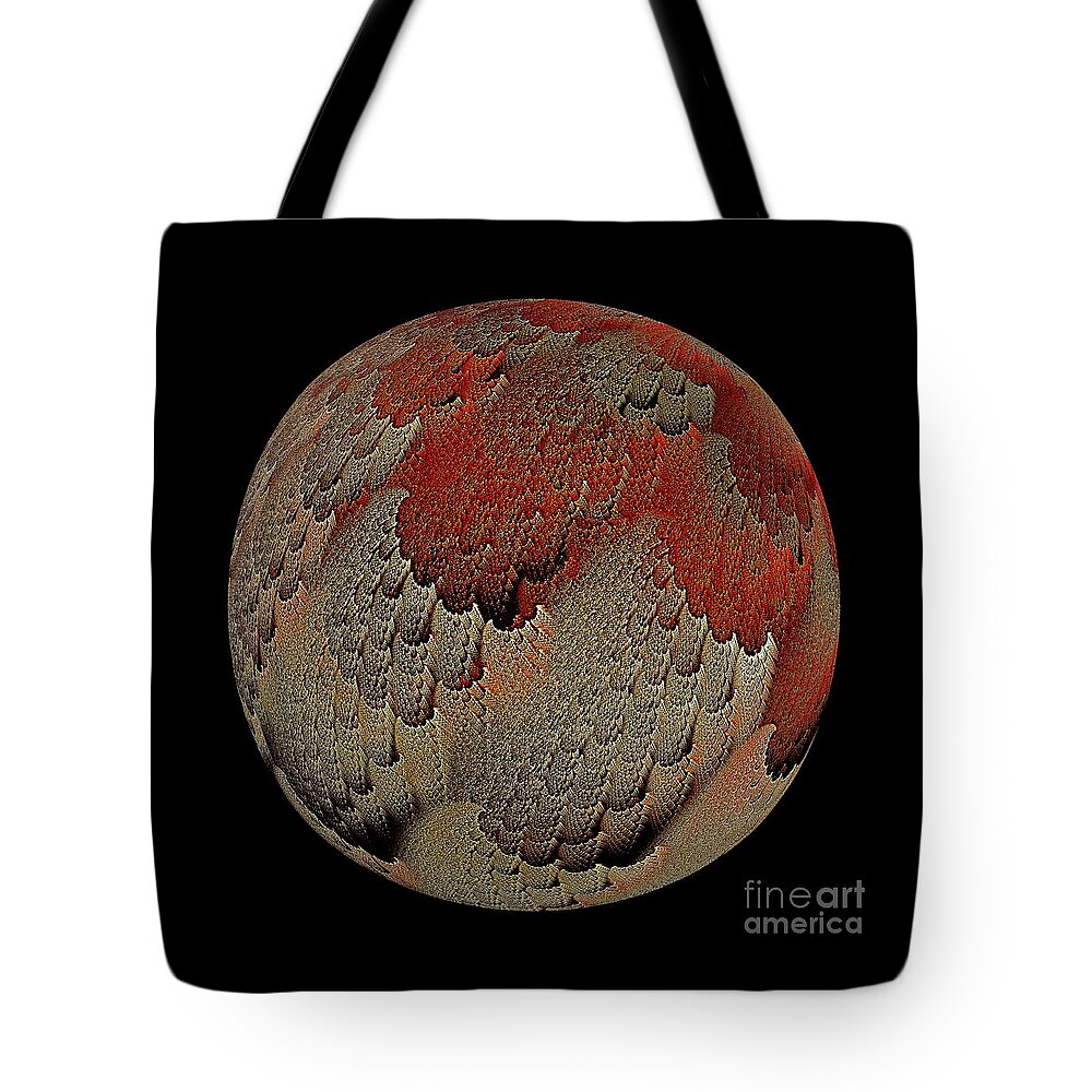 Sphere Tote Bag featuring the digital art Chitin Sphere by Doug Morgan