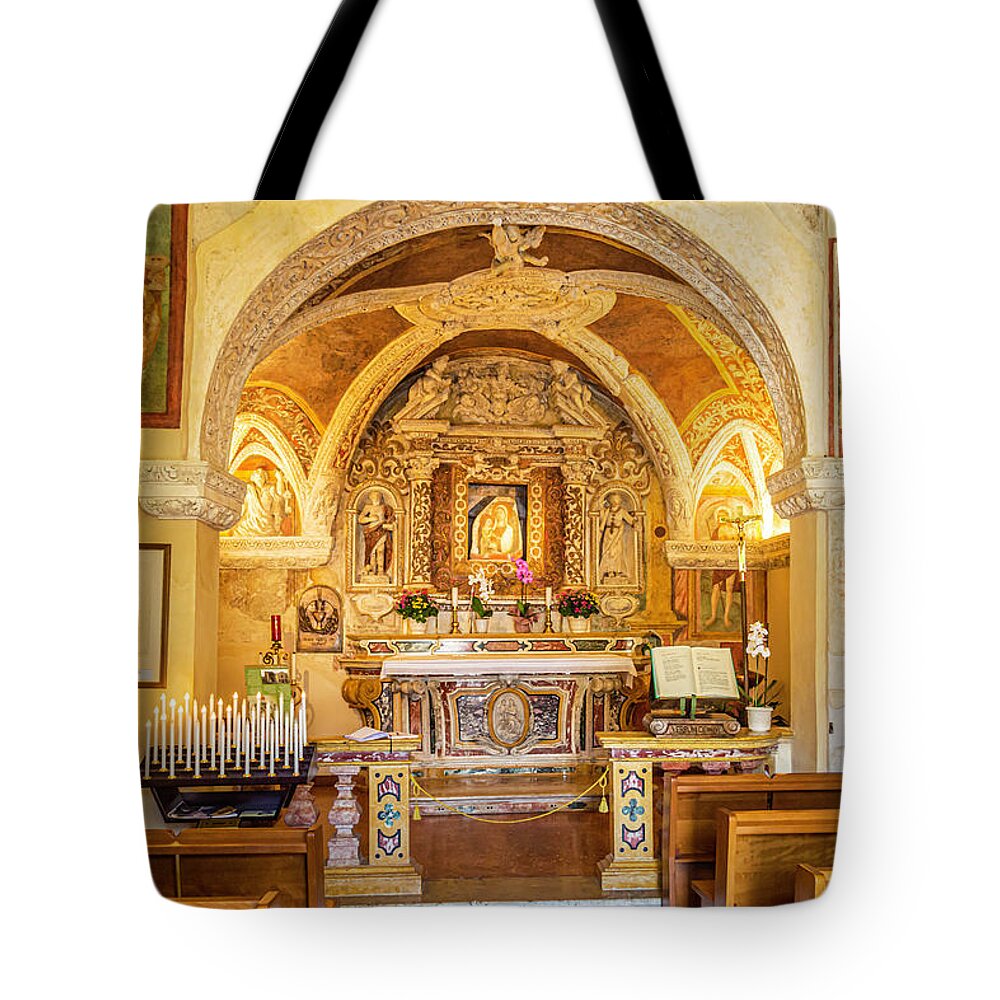 Church Of San Pietro Tote Bag featuring the photograph Church Of San Pietro by Steve Purnell and Andrew Cooper