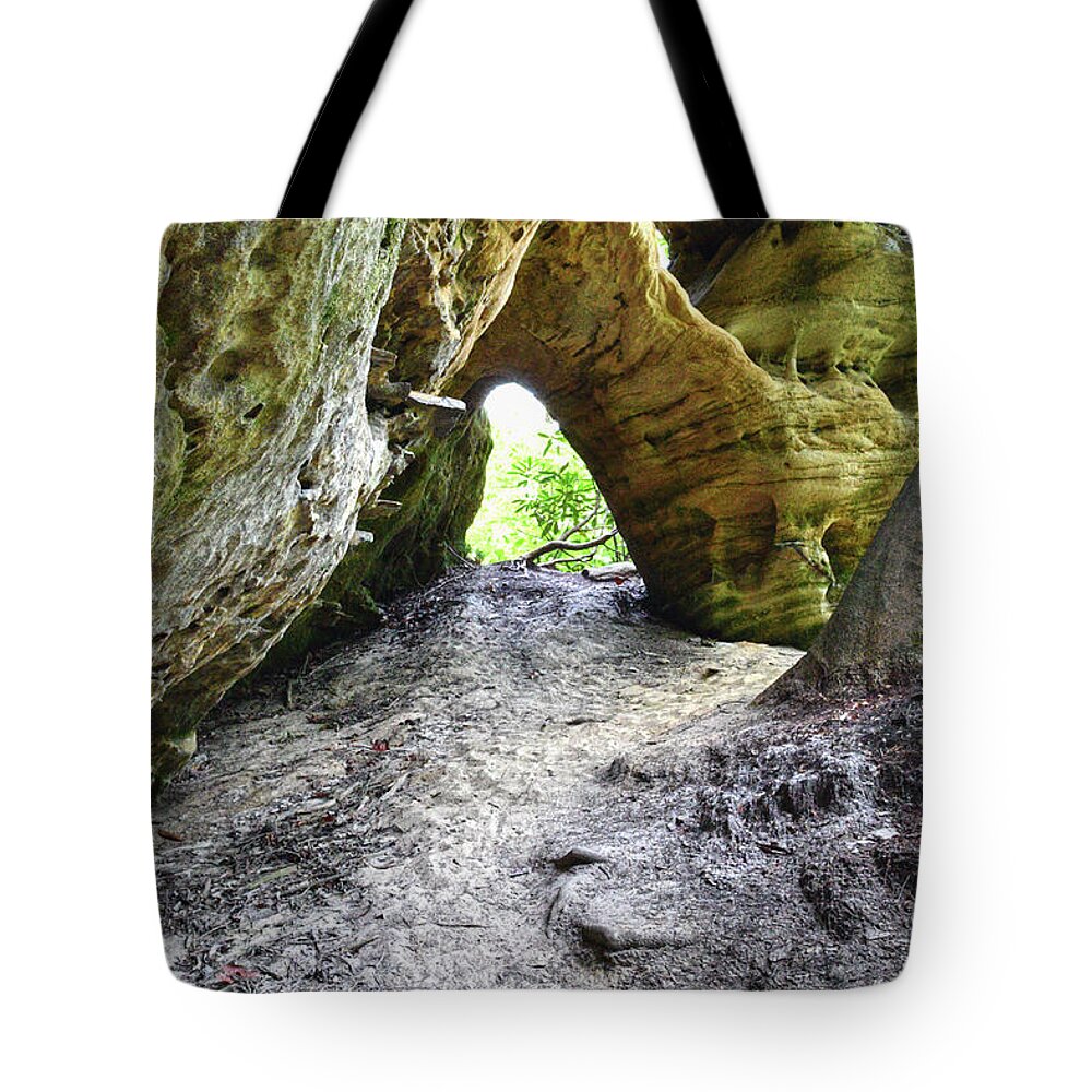 Pogue Creek Canyon Tote Bag featuring the photograph Circle Bar Arch 5 by Phil Perkins