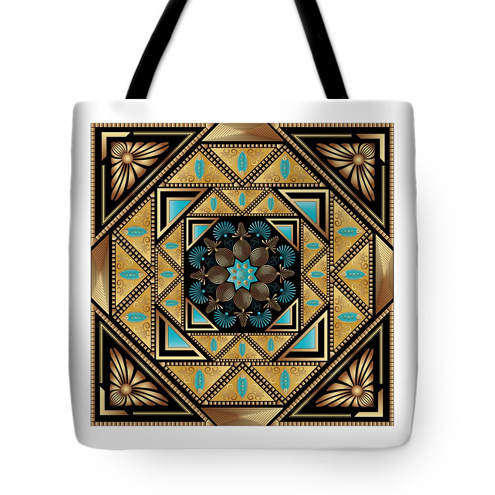 Mandala Graphic Tote Bag featuring the digital art Circumplexical N0 3640 by Alan Bennington