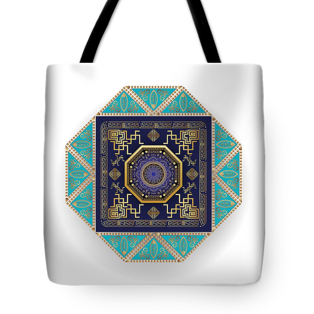 Mandala Tote Bag featuring the digital art Circumplexical No 3556 by Alan Bennington