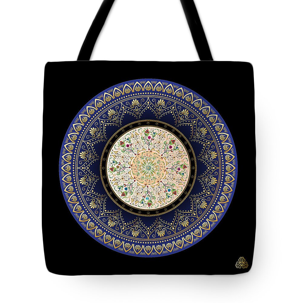 Mandala Tote Bag featuring the digital art Circumplexical No 3957 by Alan Bennington