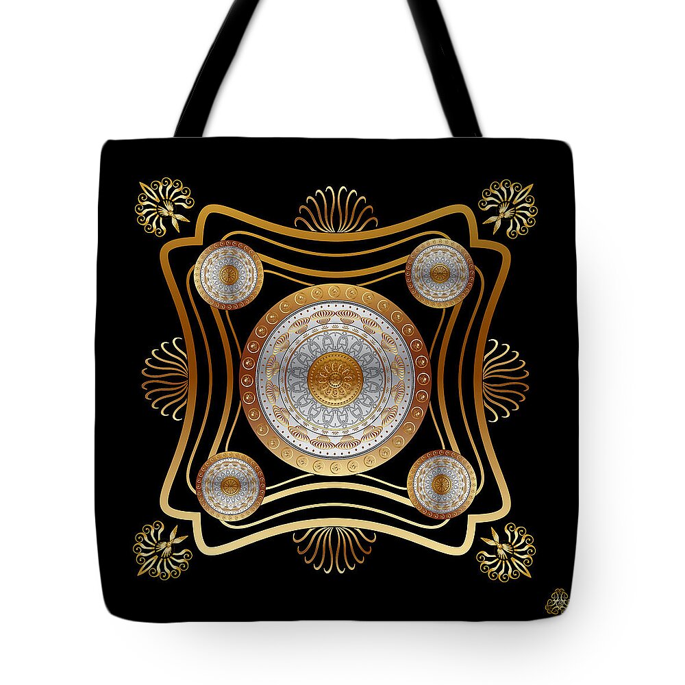 Mandala Tote Bag featuring the digital art Circumplexical No 3964 by Alan Bennington