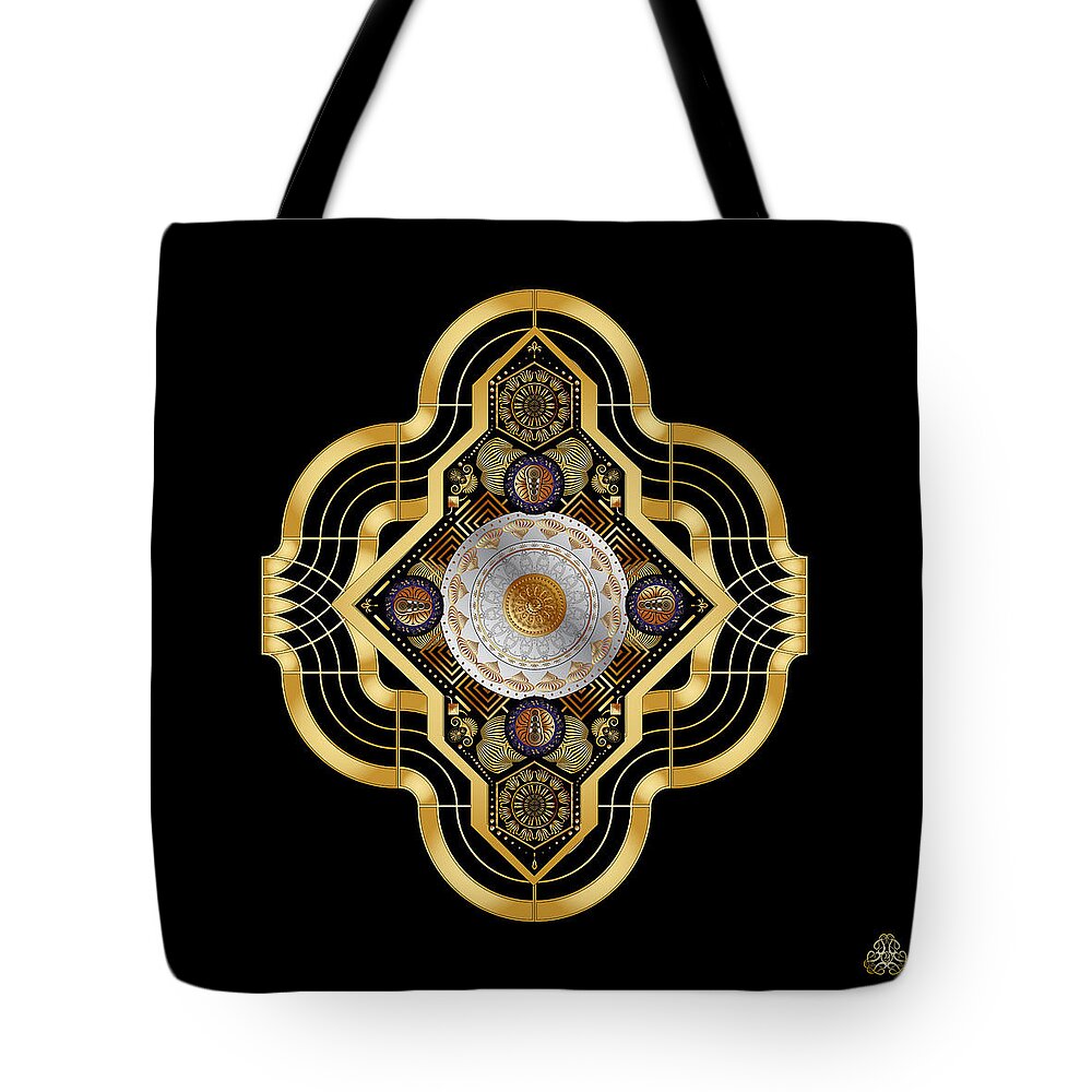 Mandala Tote Bag featuring the digital art Circumplexical No 4026 by Alan Bennington