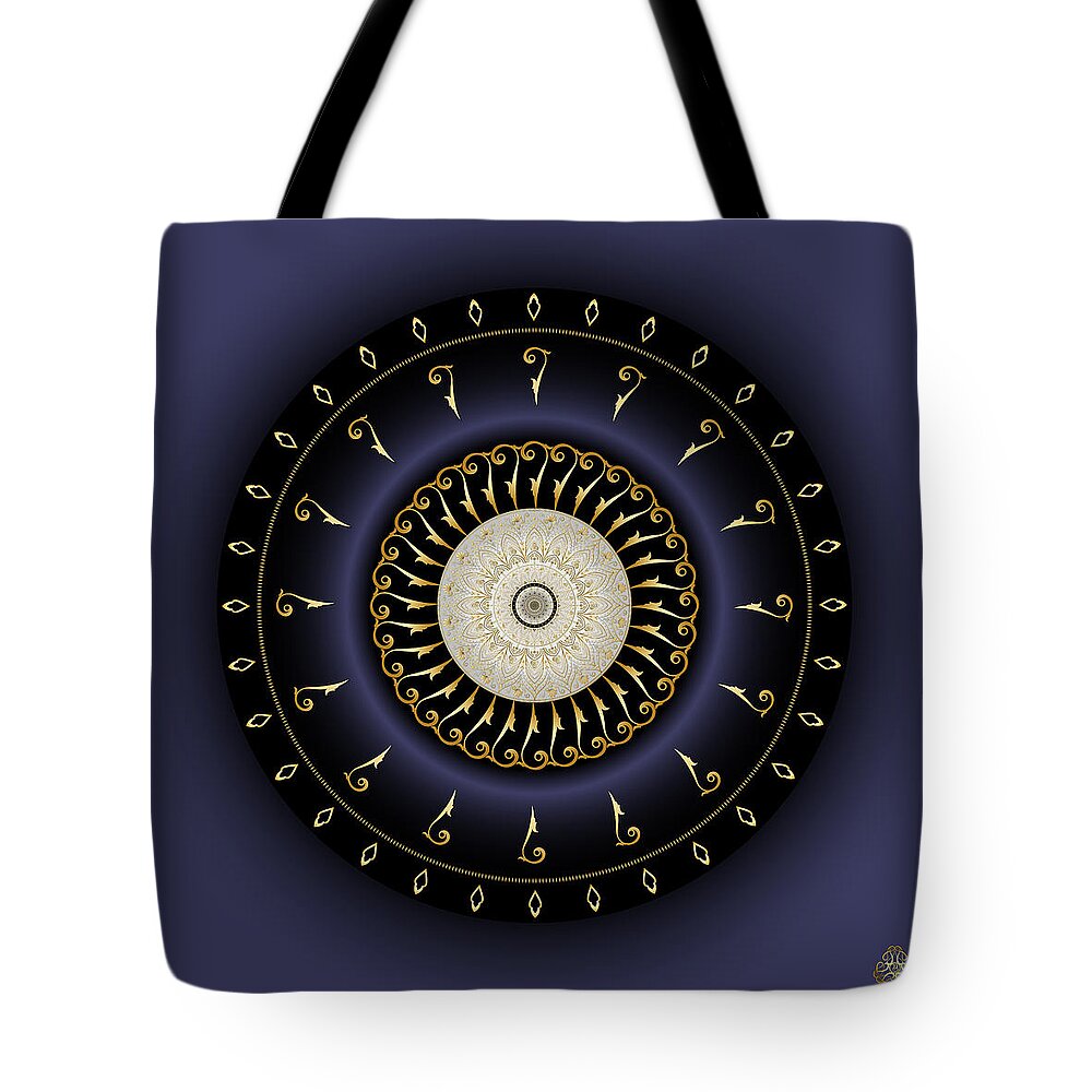 Mandala Tote Bag featuring the digital art Circumplexical No3992 by Alan Bennington